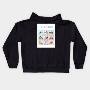 Fashion Bird Poster Art Kids Hoodie